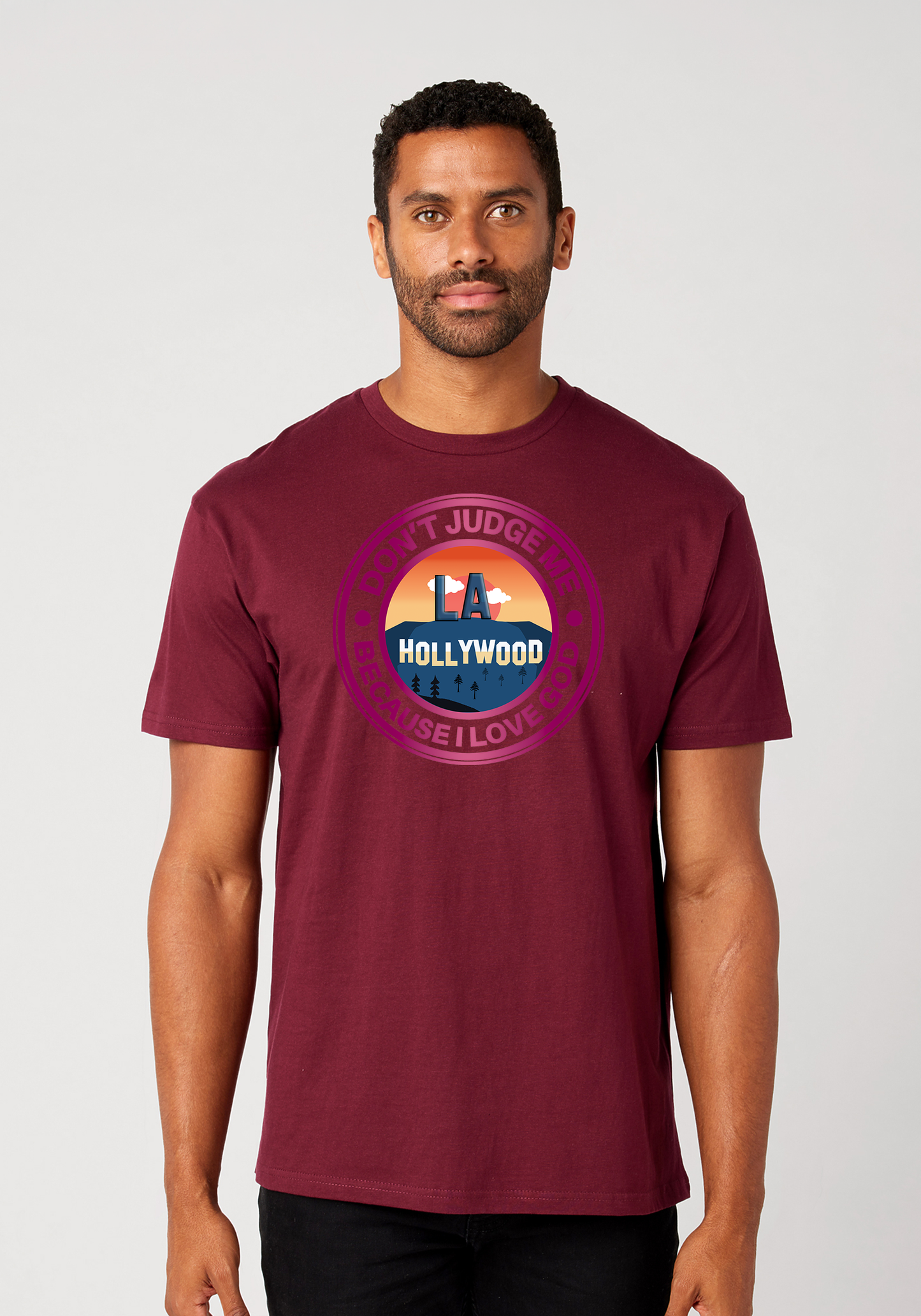 Maroon Unisex Faith T-Shirt - Hollywood