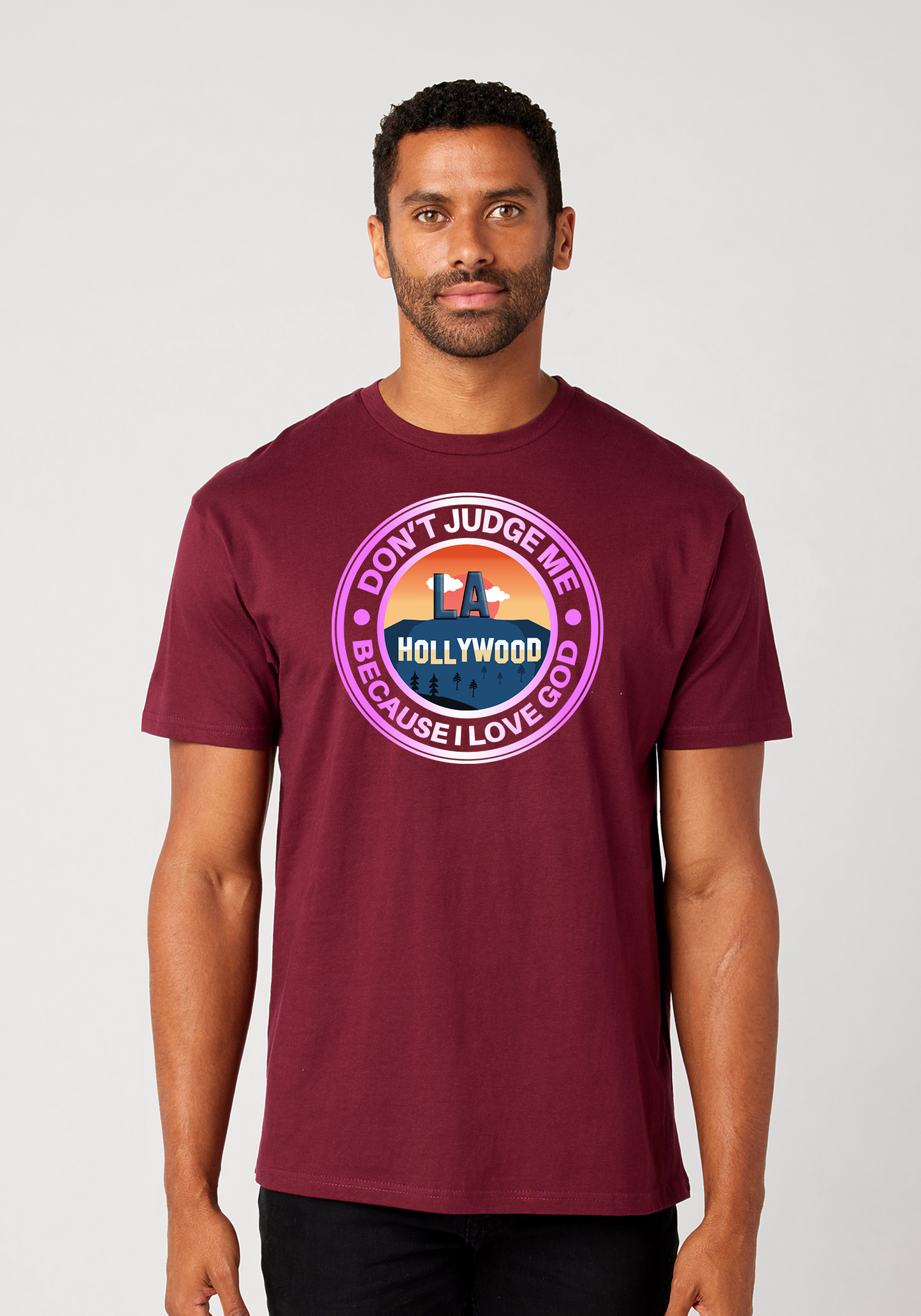 Maroon Unisex Faith T-Shirt - Hollywood