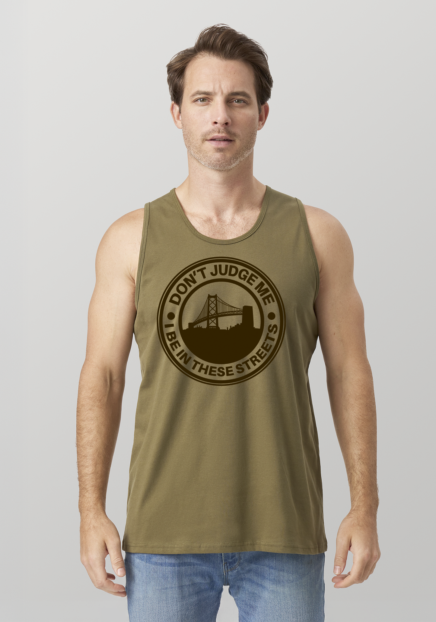 Military Green Men's Tank Top - The Town