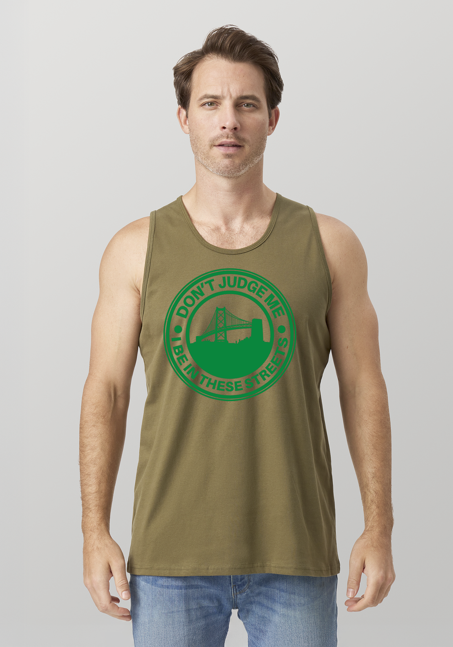 Military Green Men's Tank Top - The Town