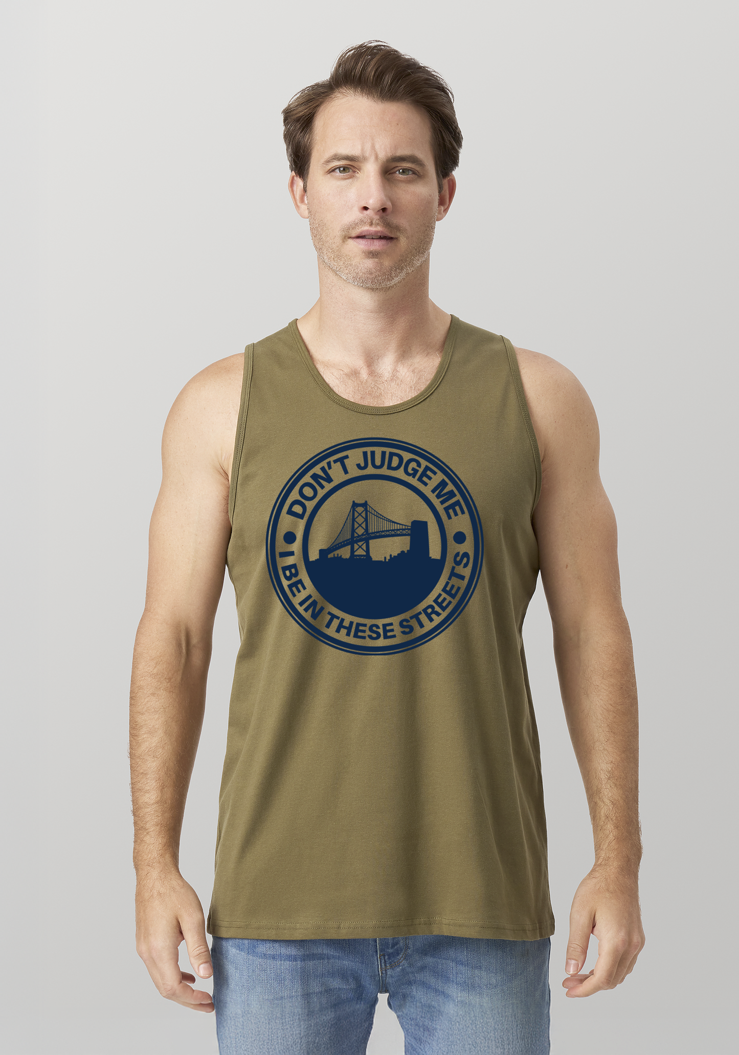Military Green Men's Tank Top - The Town