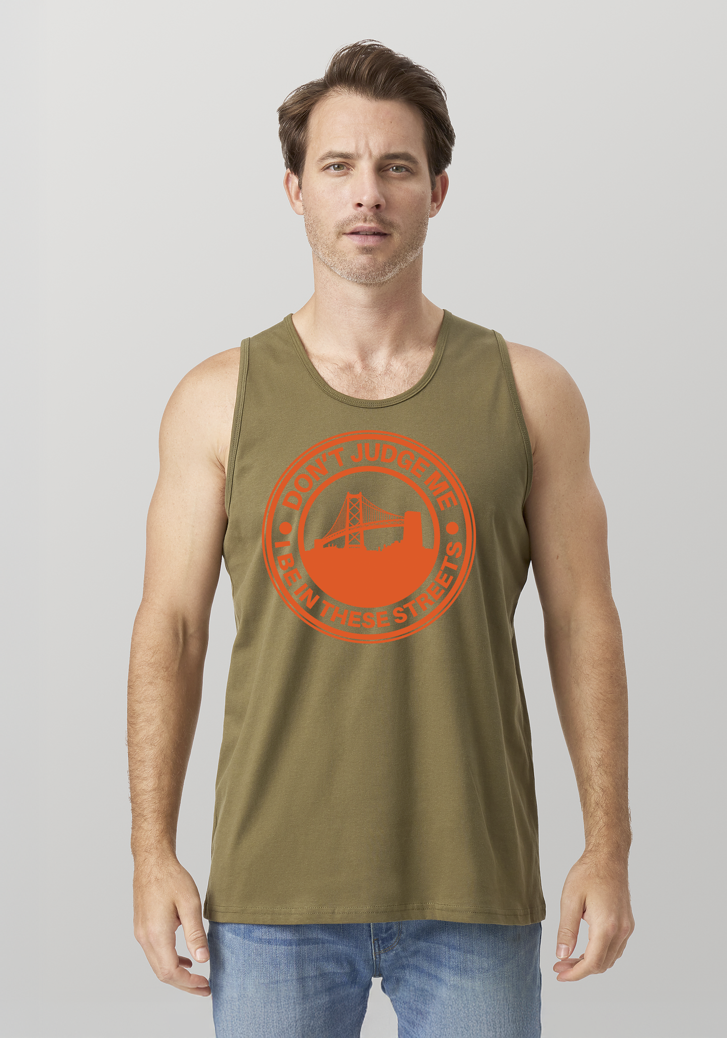 Military Green Men's Tank Top - The Town
