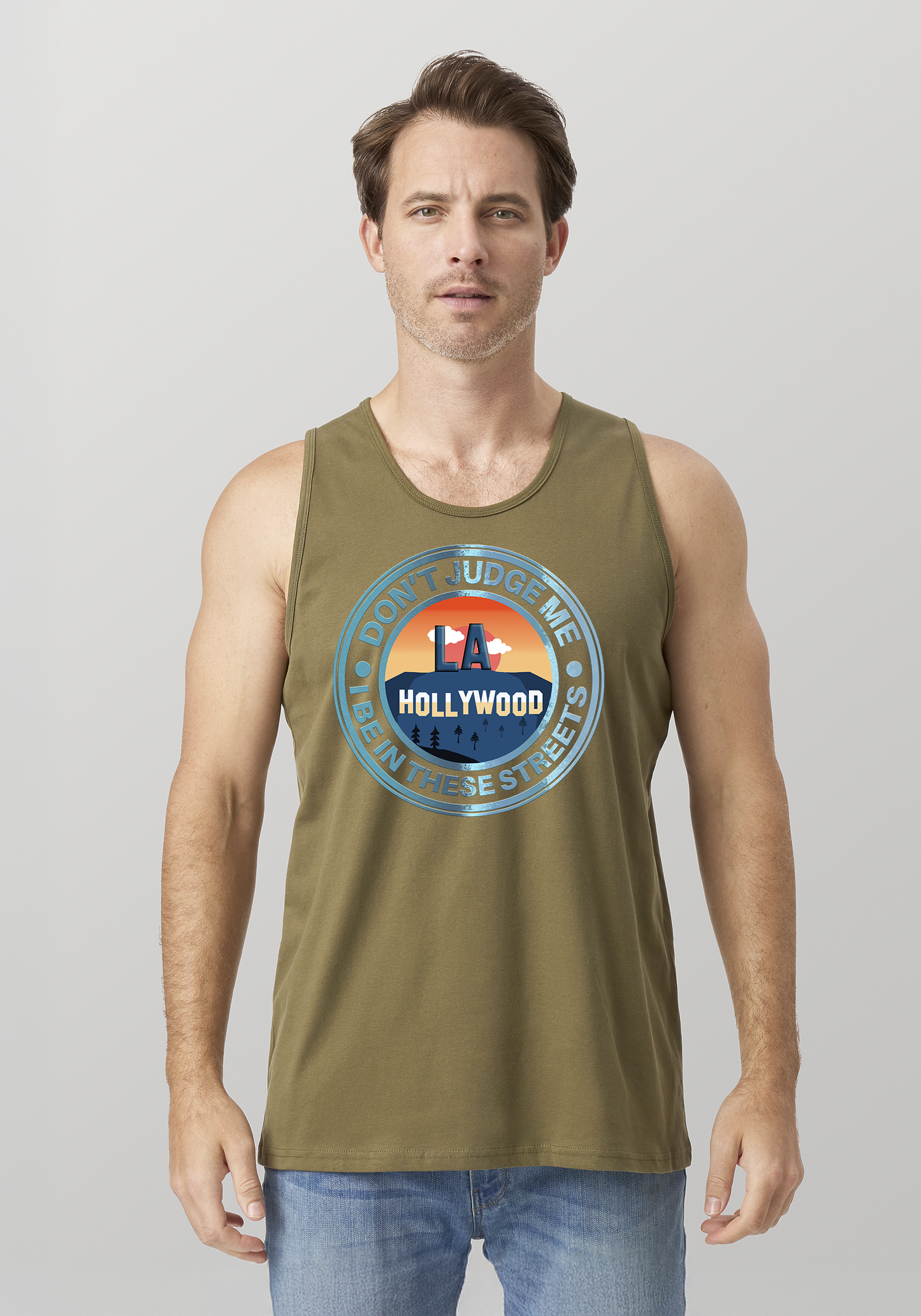 Military Green Men's Tank Top - Hollywood