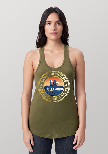 Military Green Women's Racerback Tank - Hollywood