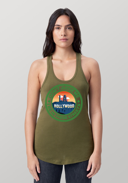 Military Green Women's Racerback Tank - Hollywood