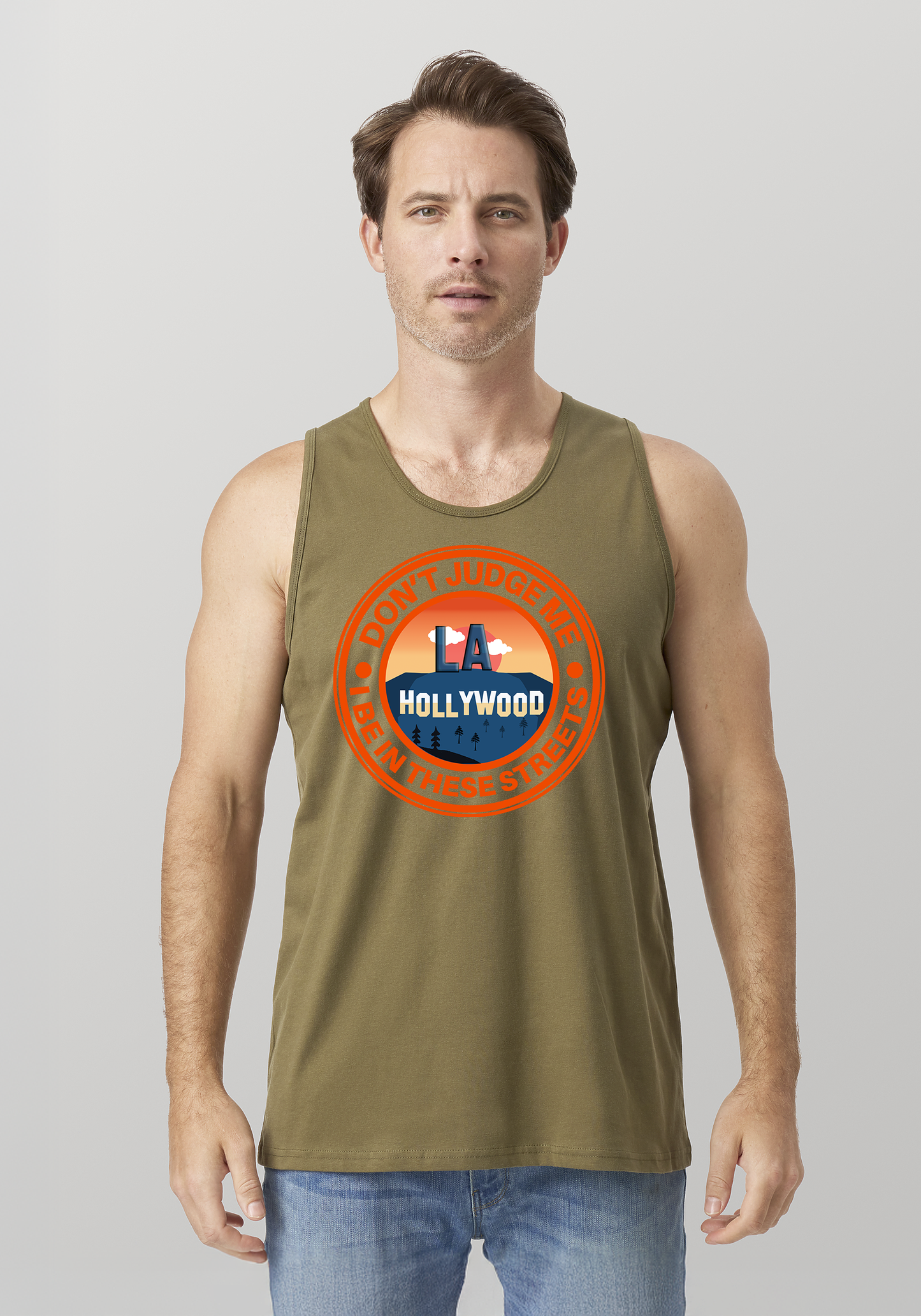 Military Green Men's Tank Top - Hollywood