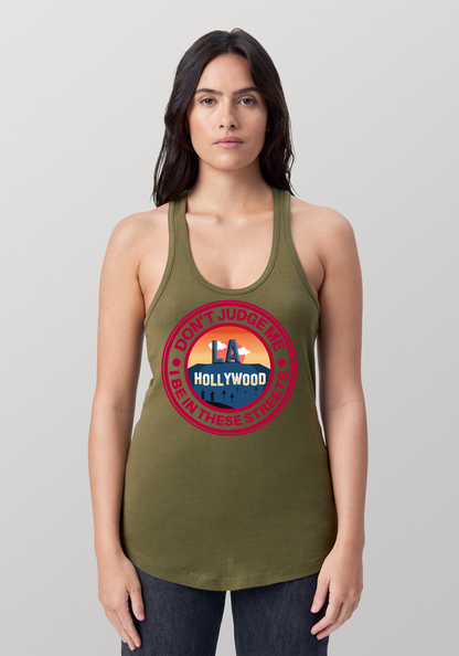 Military Green Women's Racerback Tank - Hollywood