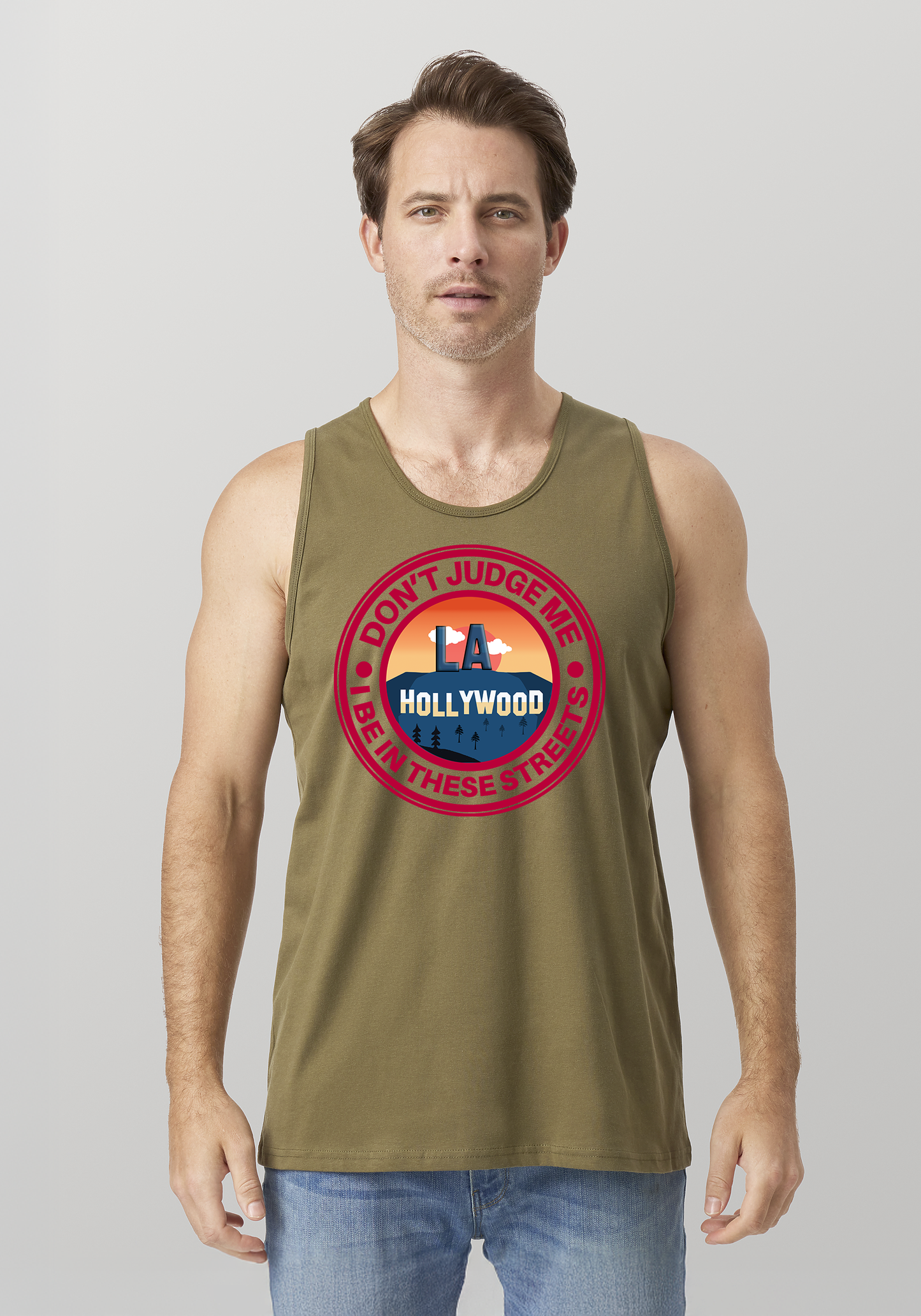Military Green Men's Tank Top - Hollywood