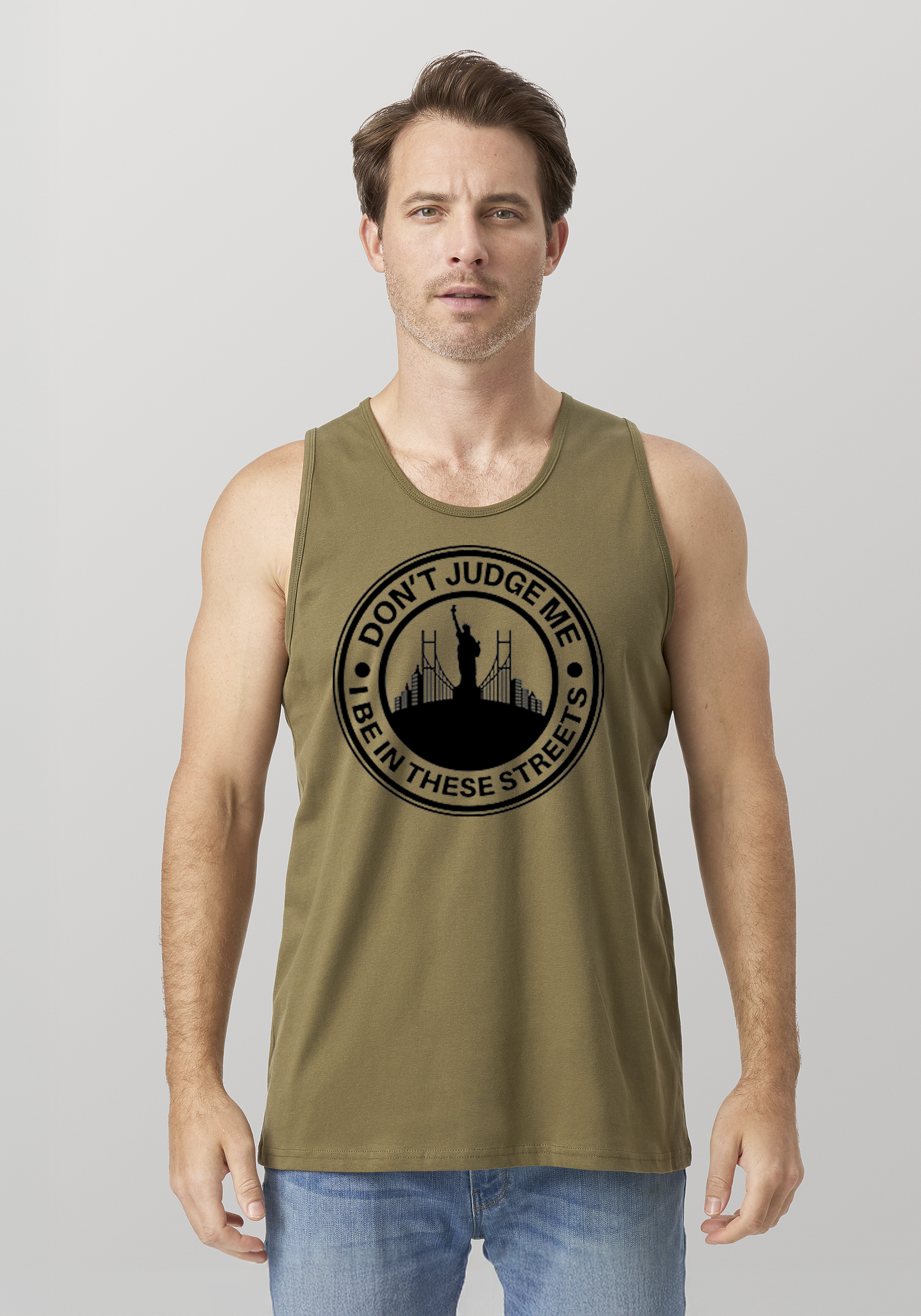 Military Green Men's Tank Top - The City