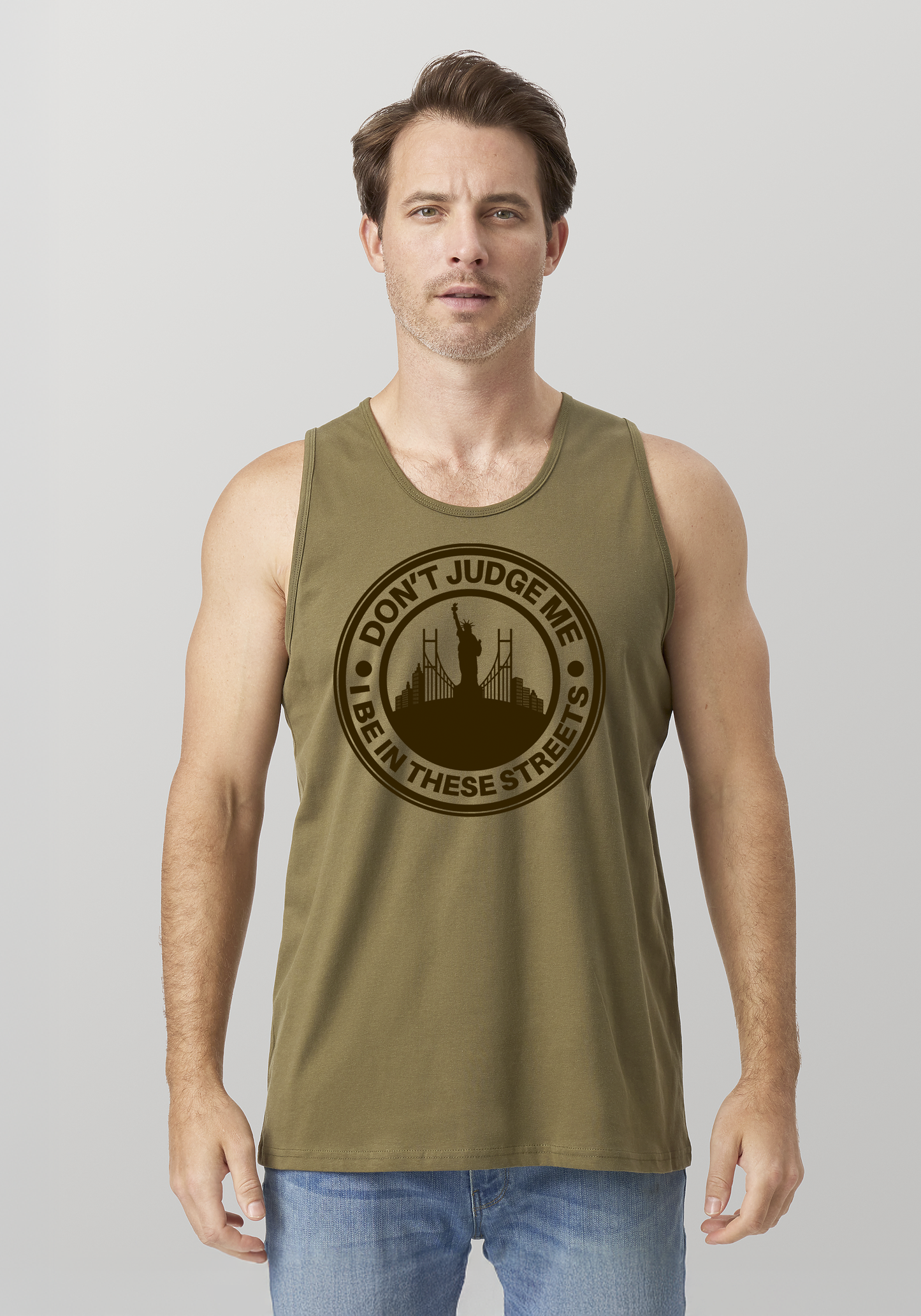 Military Green Men's Tank Top - The City