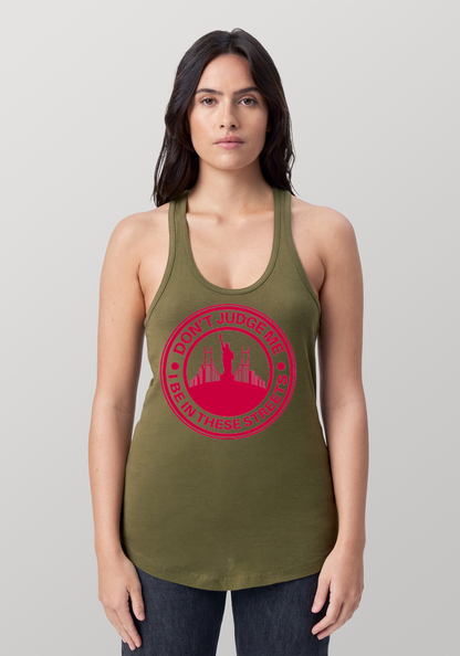 Military Green Women's Racerback Tank - The City