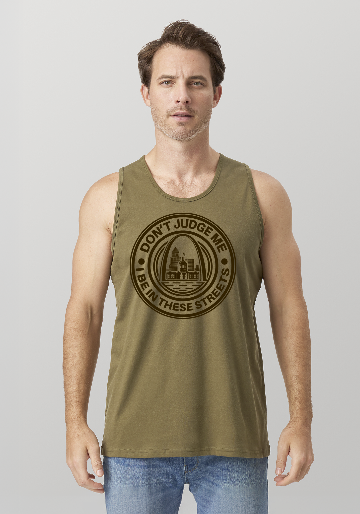 Military Green Men's Tank Top - The Lou