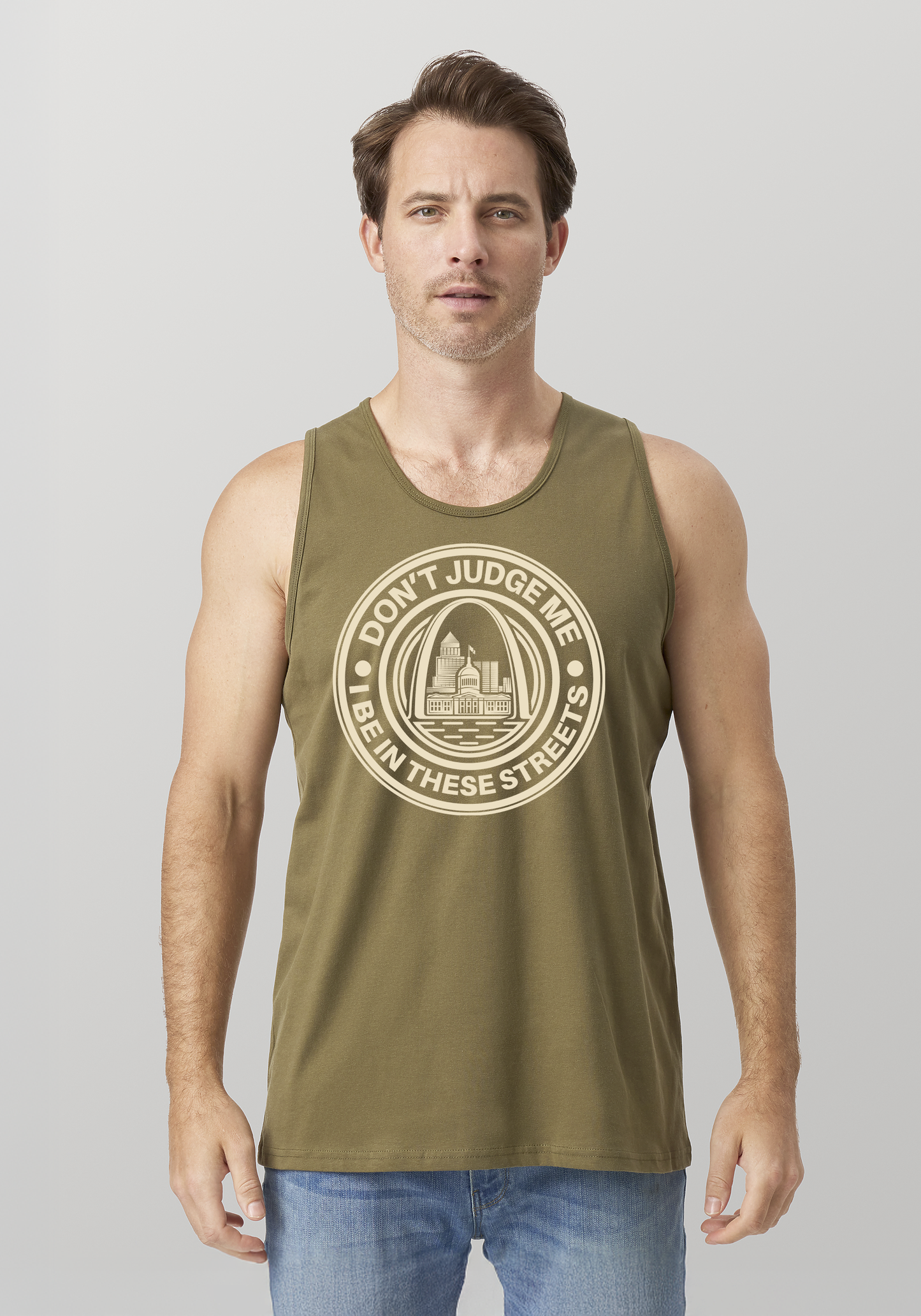 Military Green Men's Tank Top - The Lou