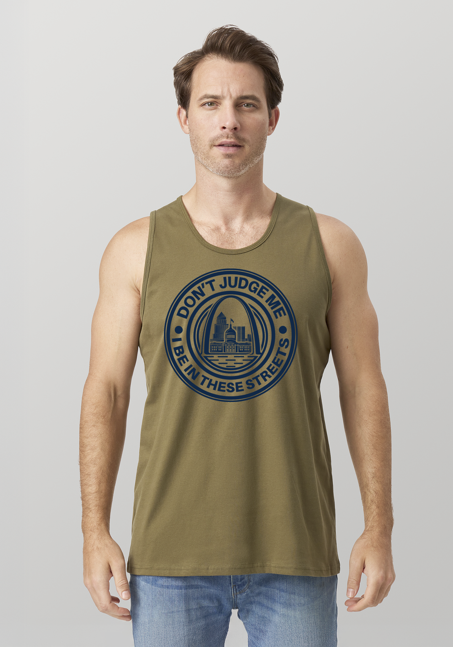 Military Green Men's Tank Top - The Lou