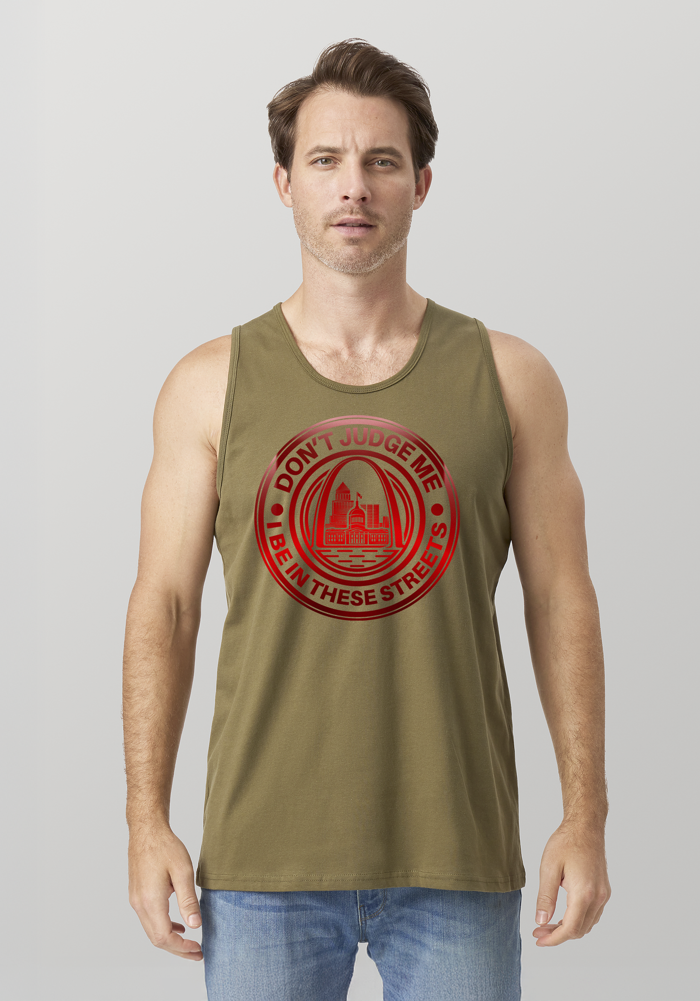 Military Green Men's Tank Top - The Lou