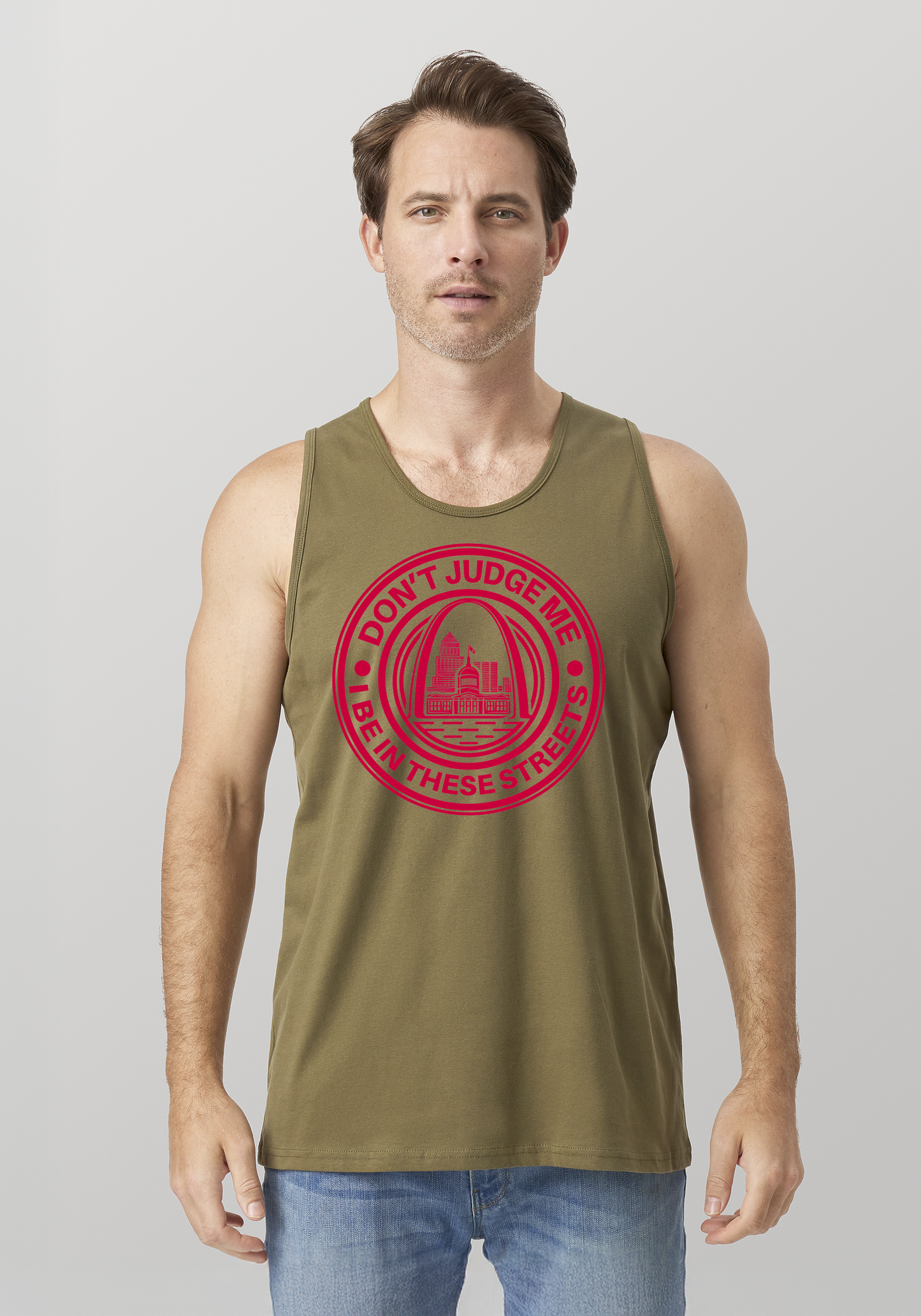 Military Green Men's Tank Top - The Lou