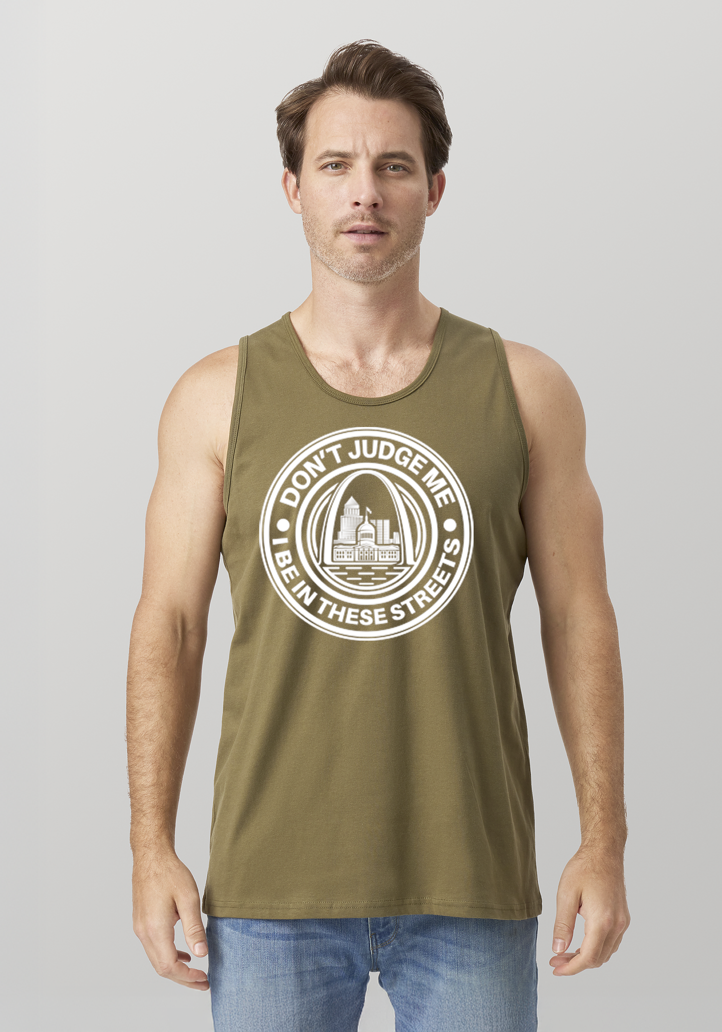Military Green Men's Tank Top - The Lou