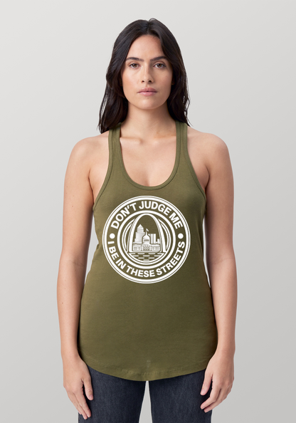 Military Green Women's Racerback Tank - The Lou