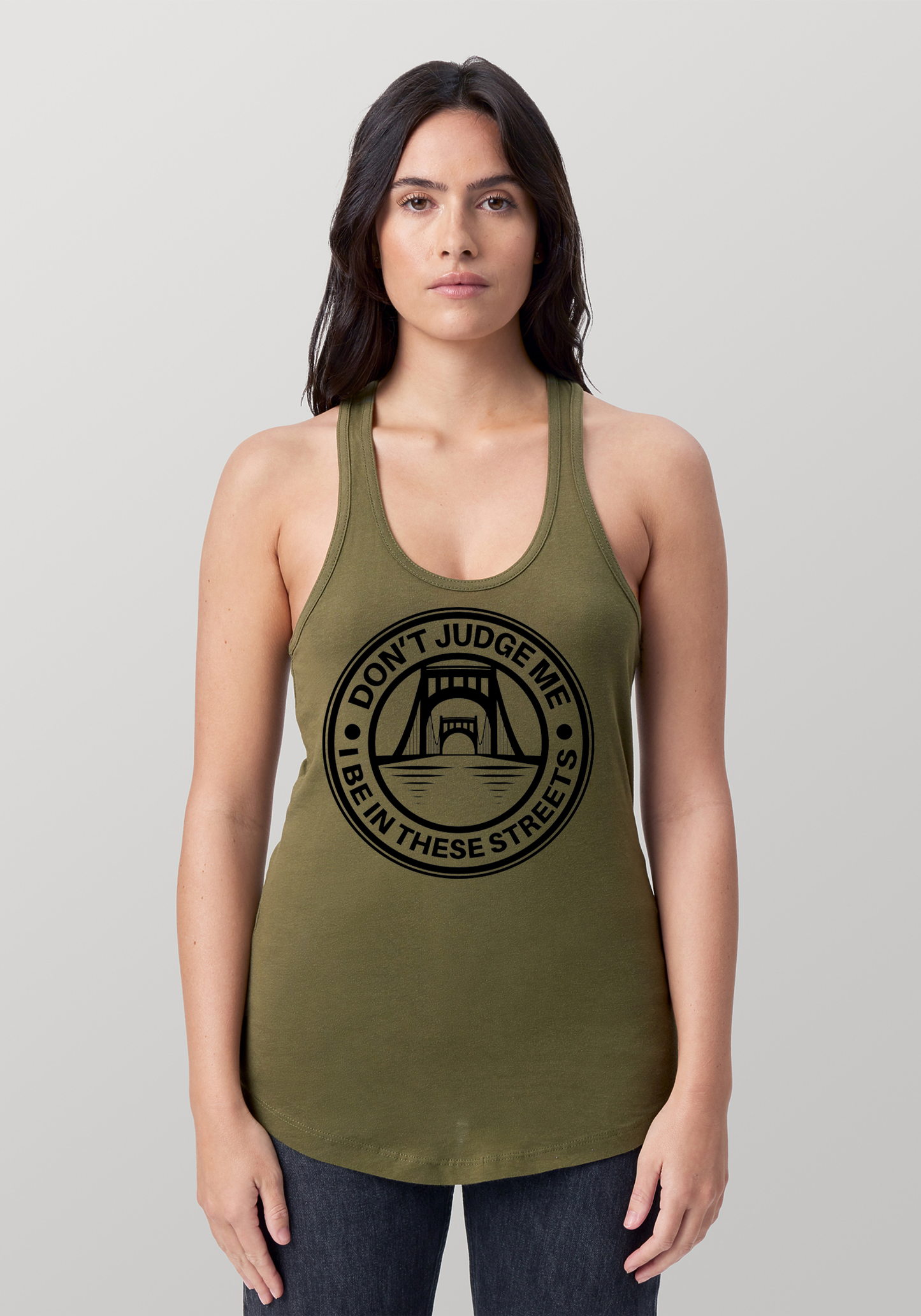 Military Green Women's Racerback Tank - The Capital