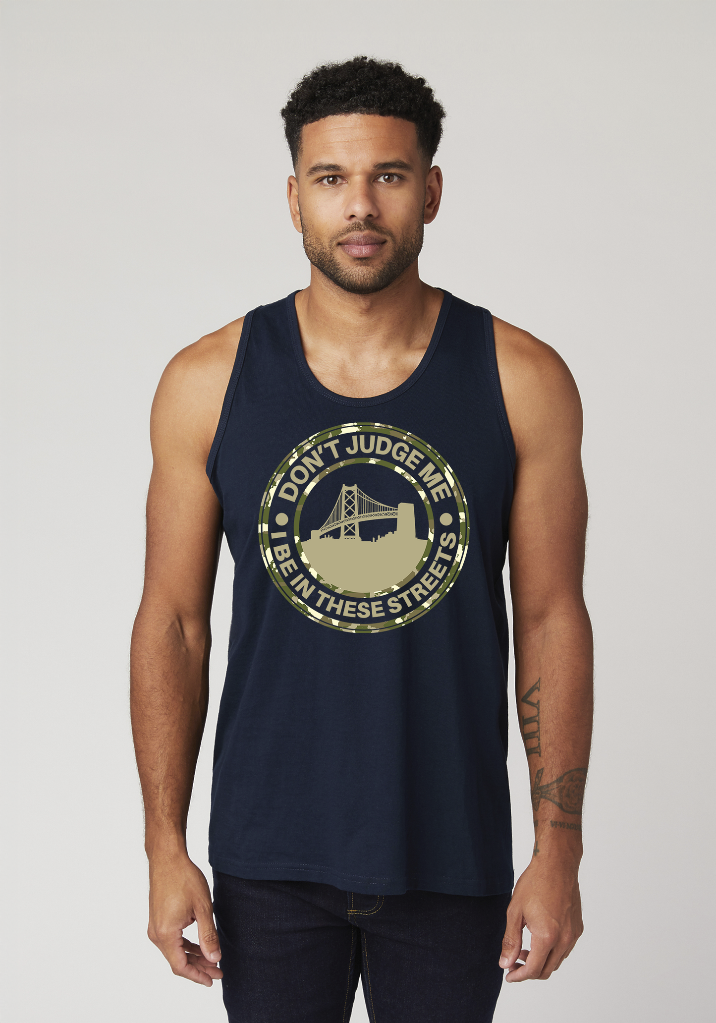 Navy Men's Tank Top - The Town