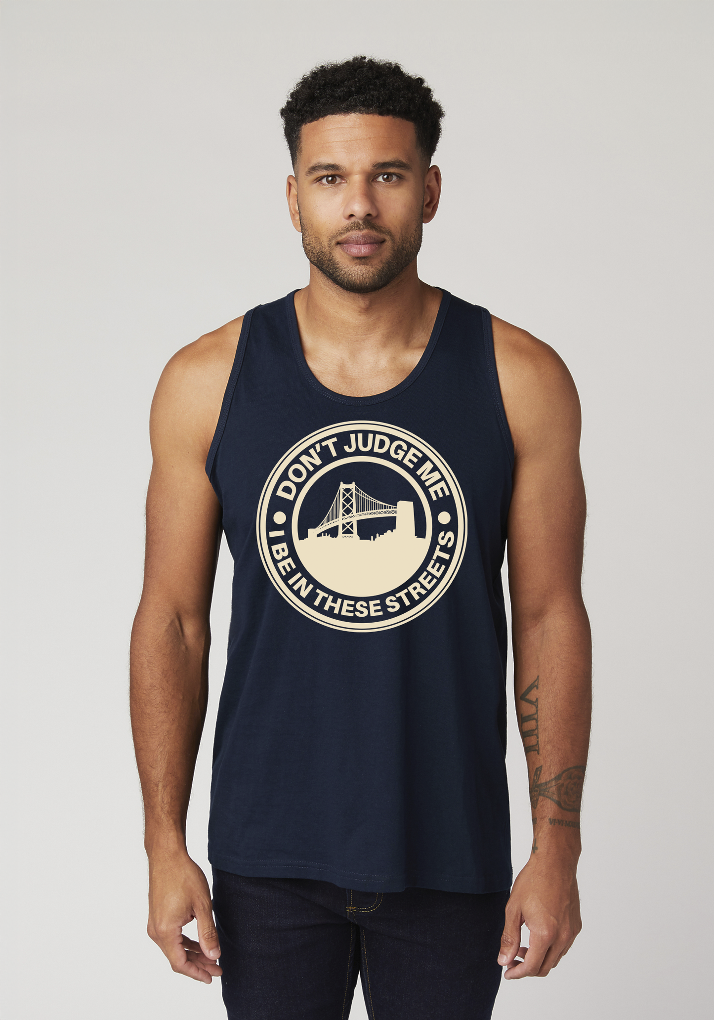 Navy Men's Tank Top - The Town