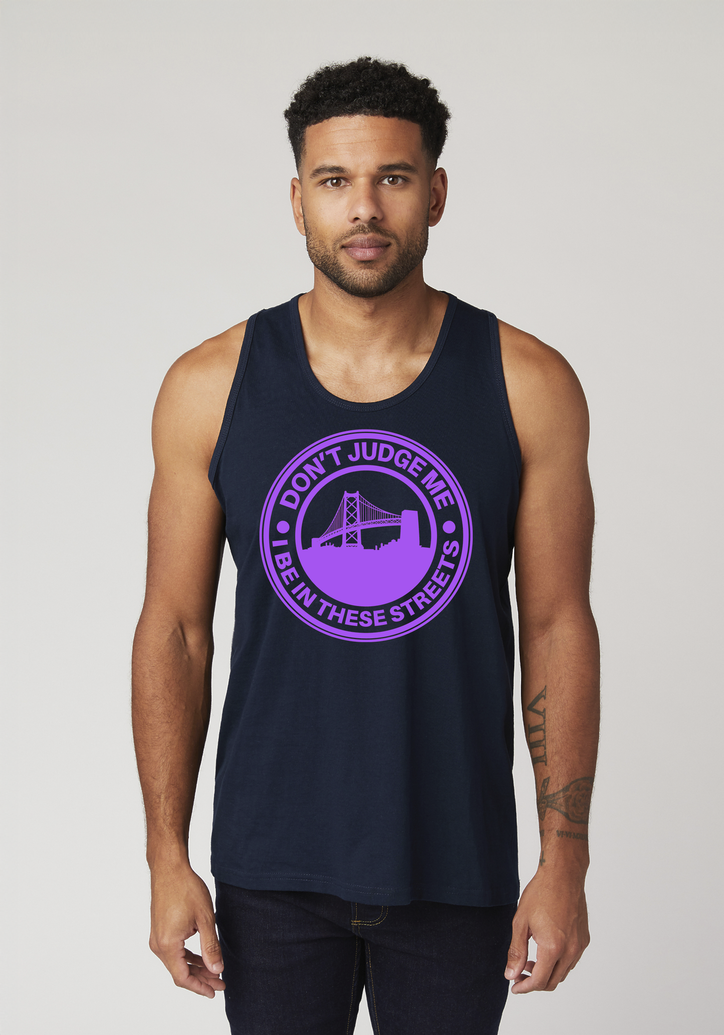 Navy Men's Tank Top - The Town