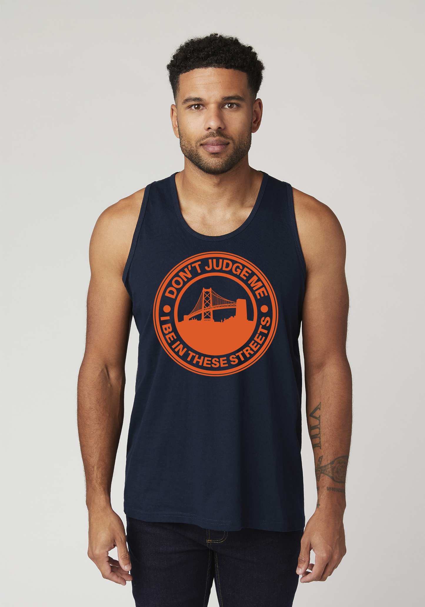 Navy Men's Tank Top - The Town