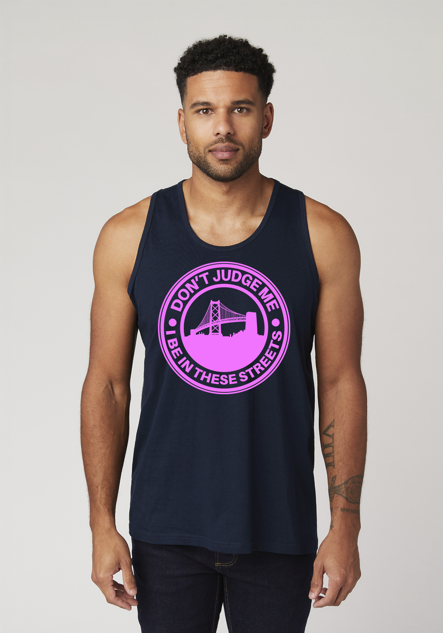 Navy Men's Tank Top - The Town