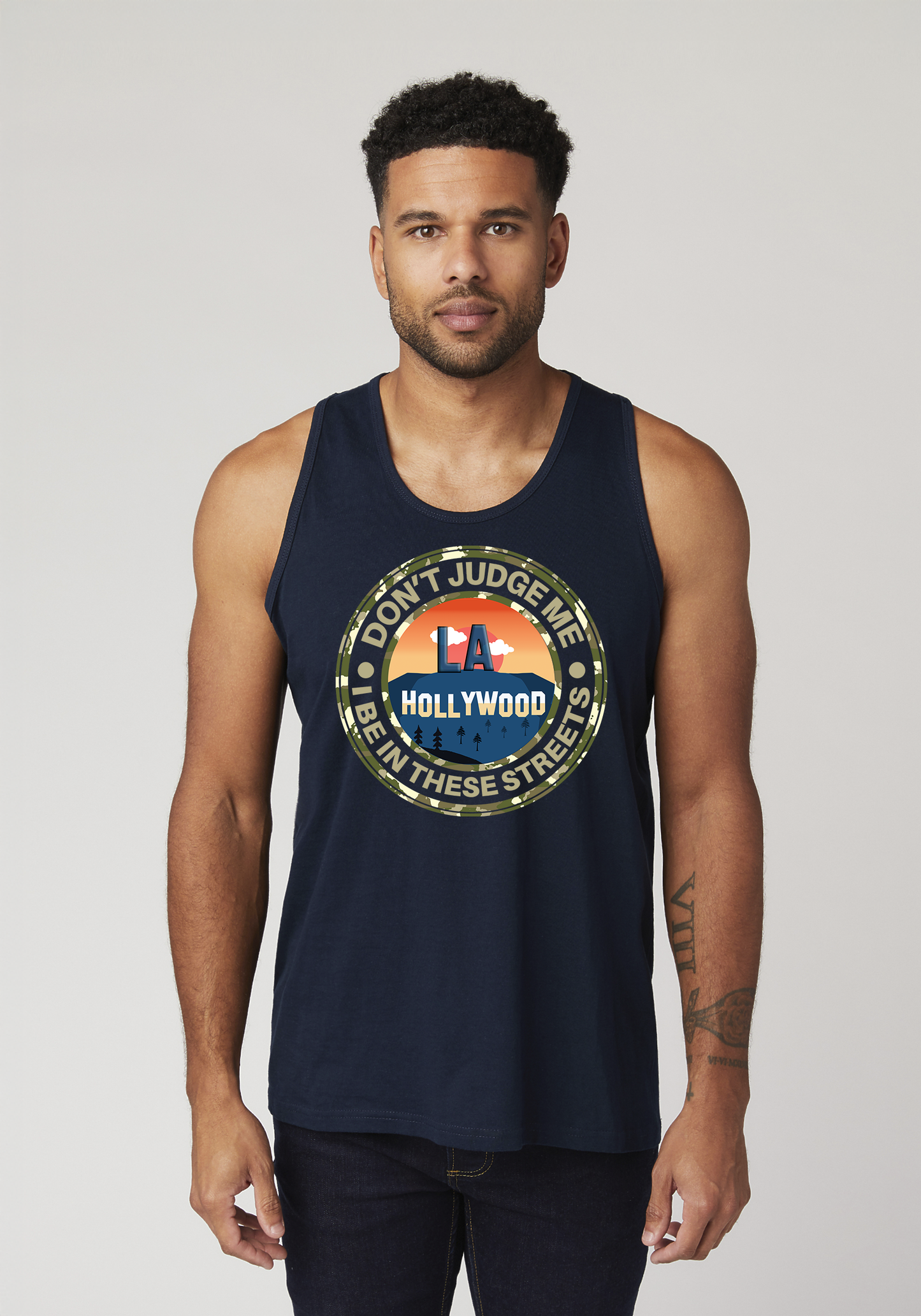 Navy Men's Tank Top - Hollywood