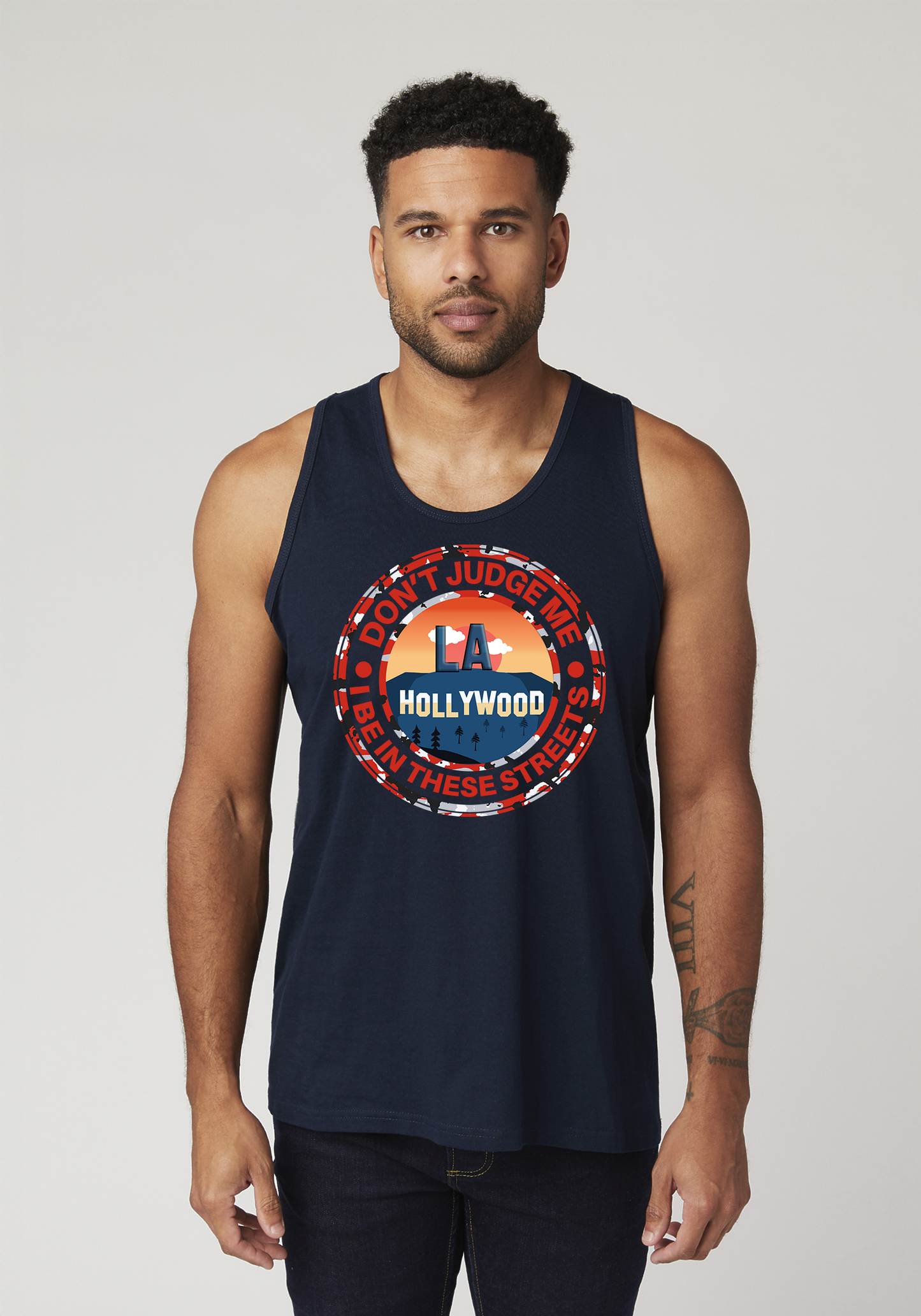 Navy Men's Tank Top - Hollywood
