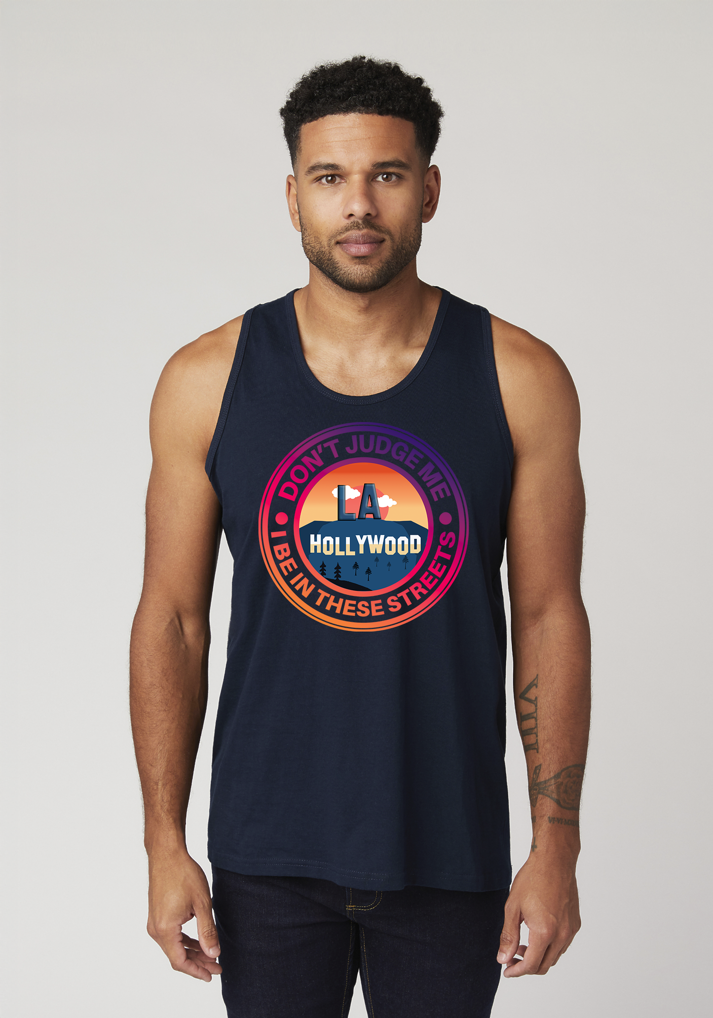 Navy Men's Tank Top - Hollywood