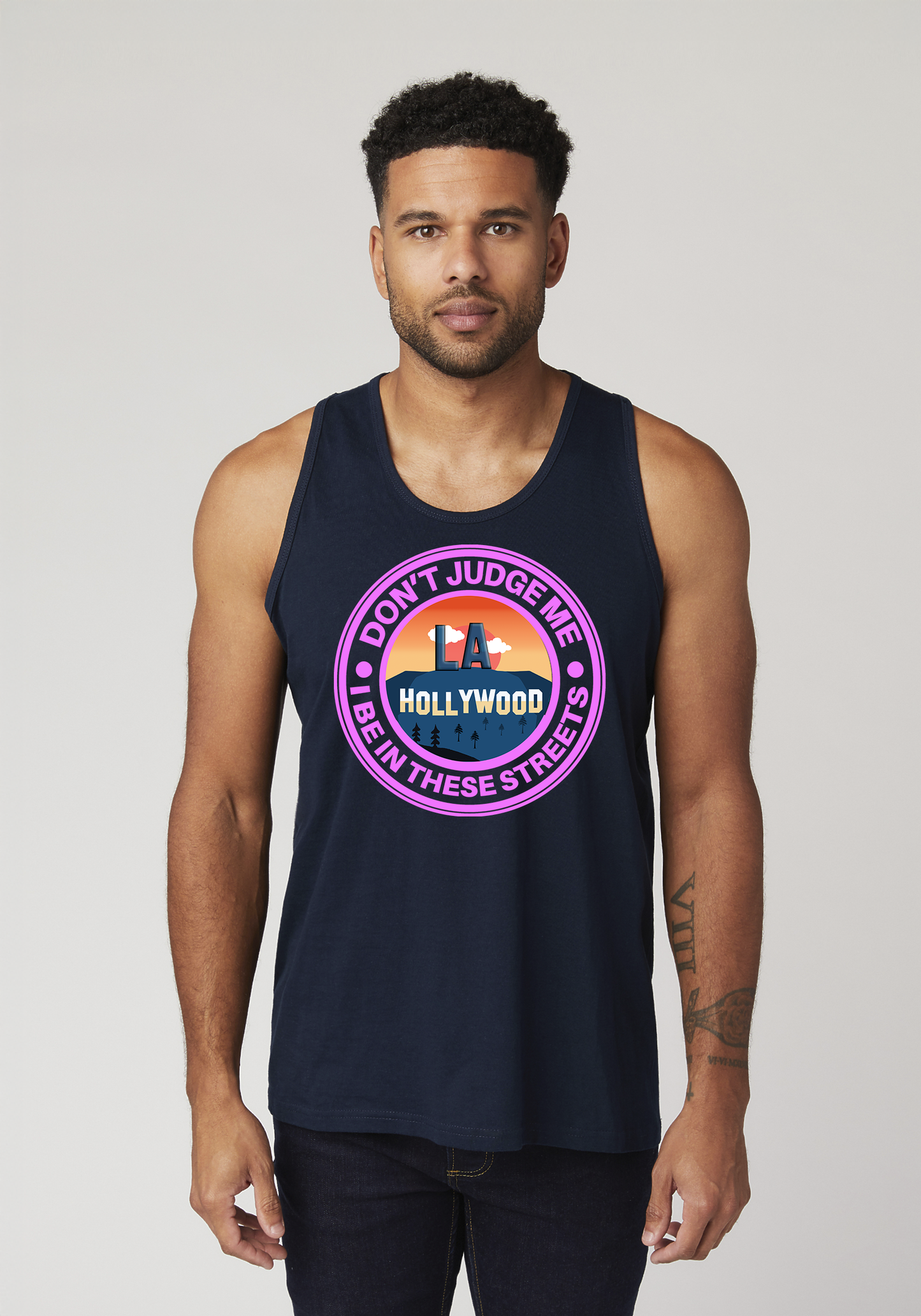 Navy Men's Tank Top - Hollywood
