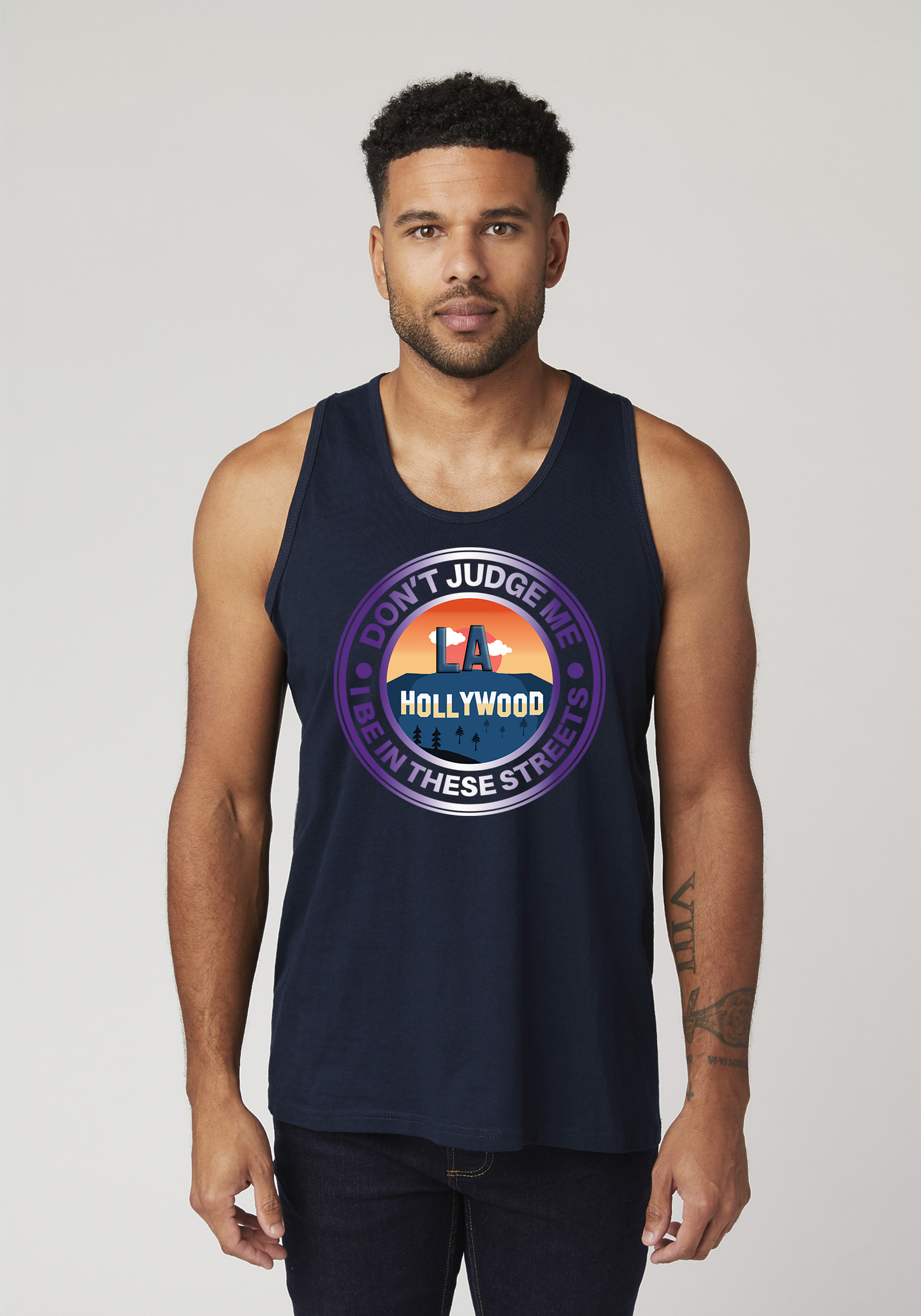 Navy Men's Tank Top - Hollywood