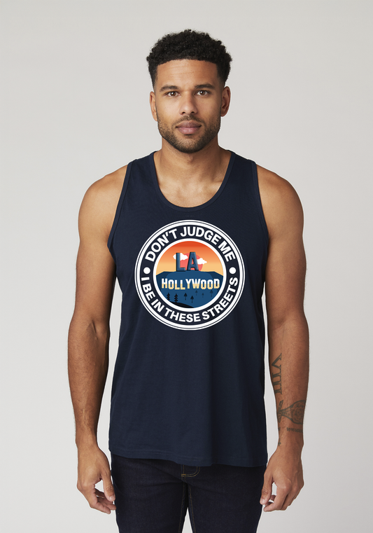 Navy Blue Men's Tank Top - Hollywood