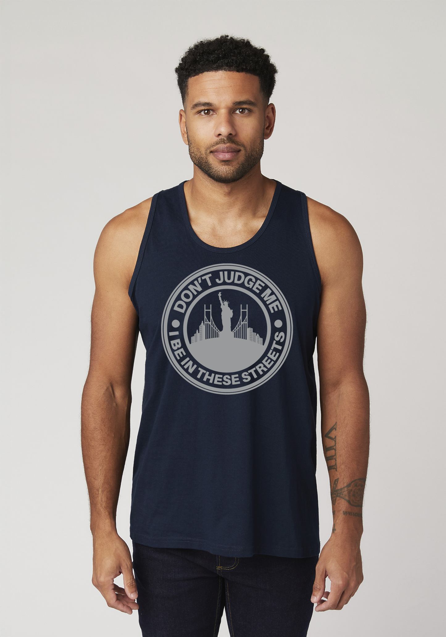 Navy Men's Tank Top - The City