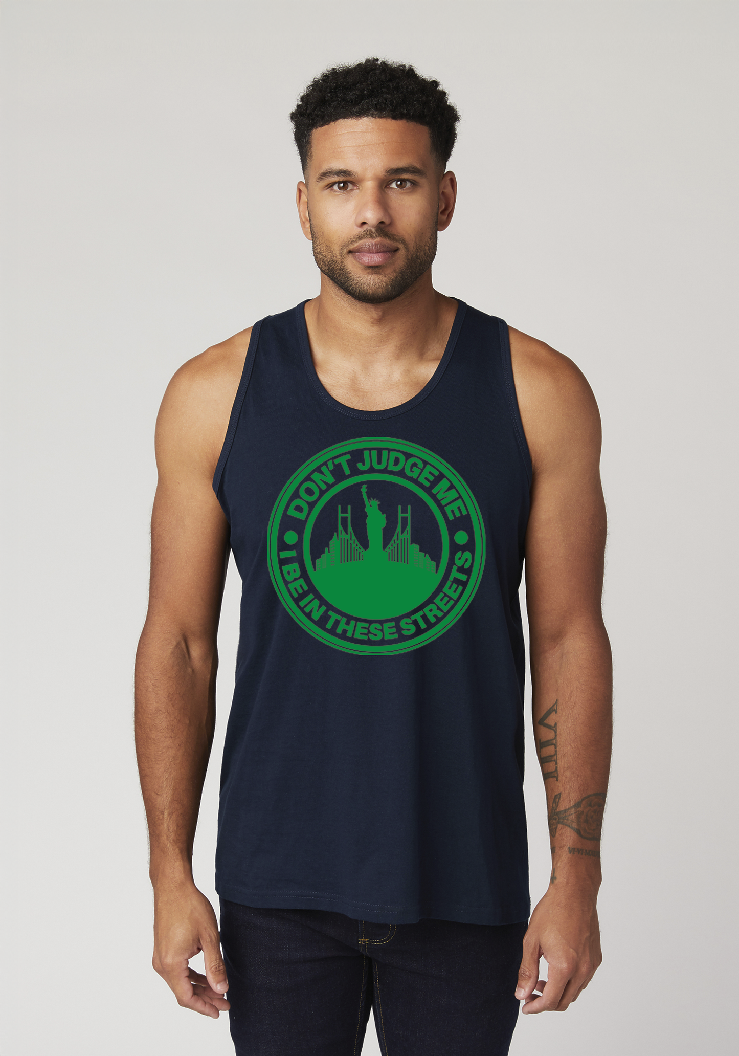 Navy Men's Tank Top - The City