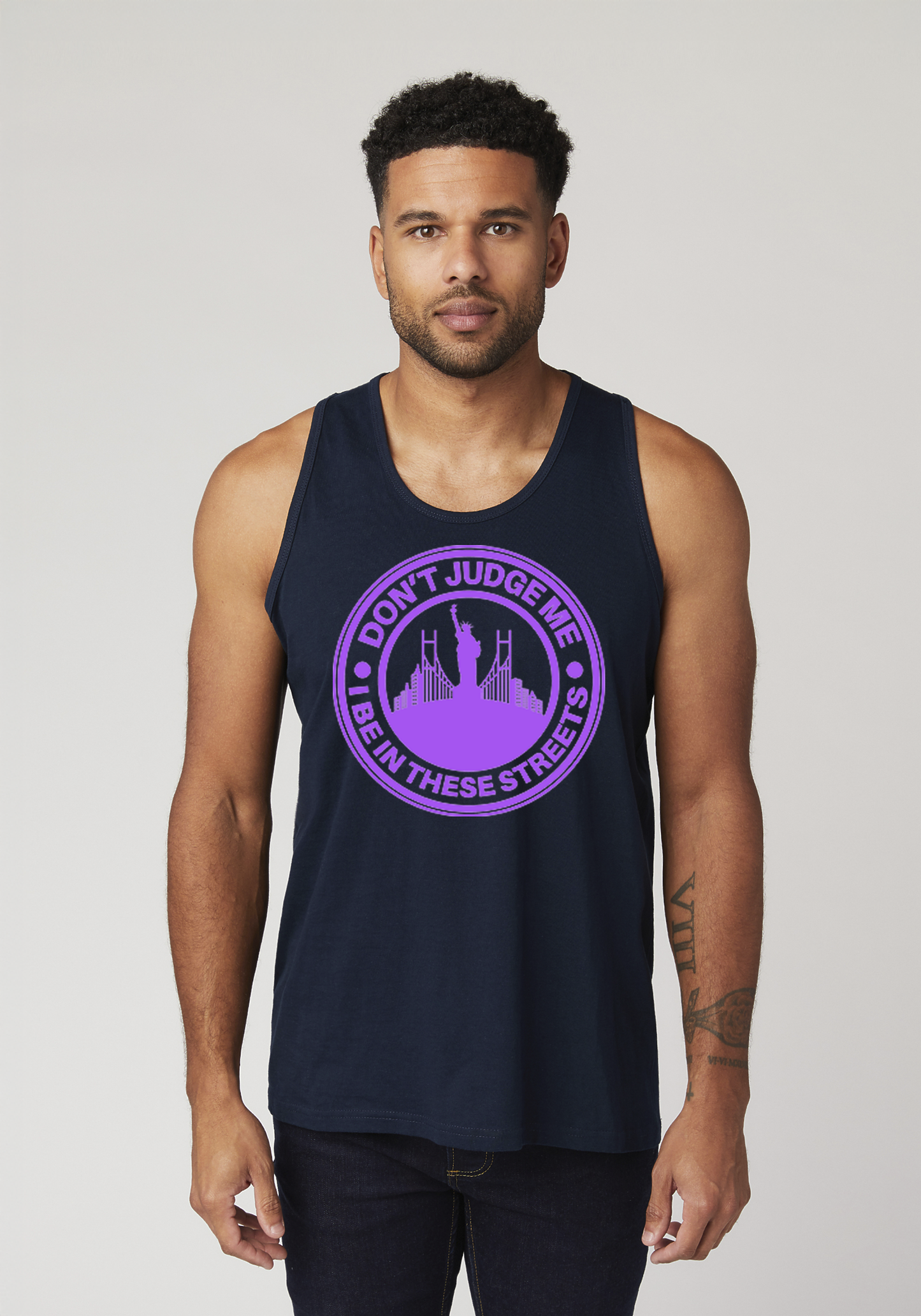 Navy Men's Tank Top - The City
