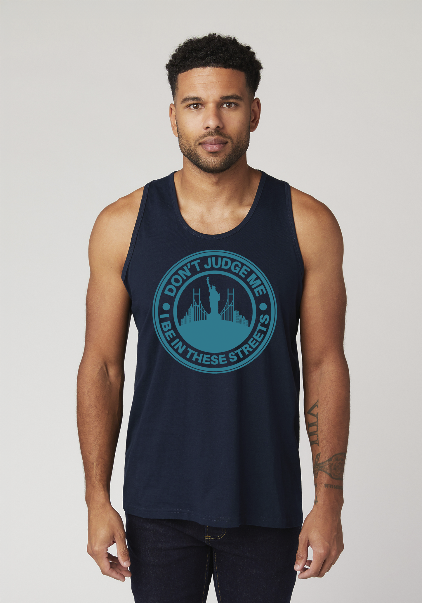 Navy Men's Tank Top - The City