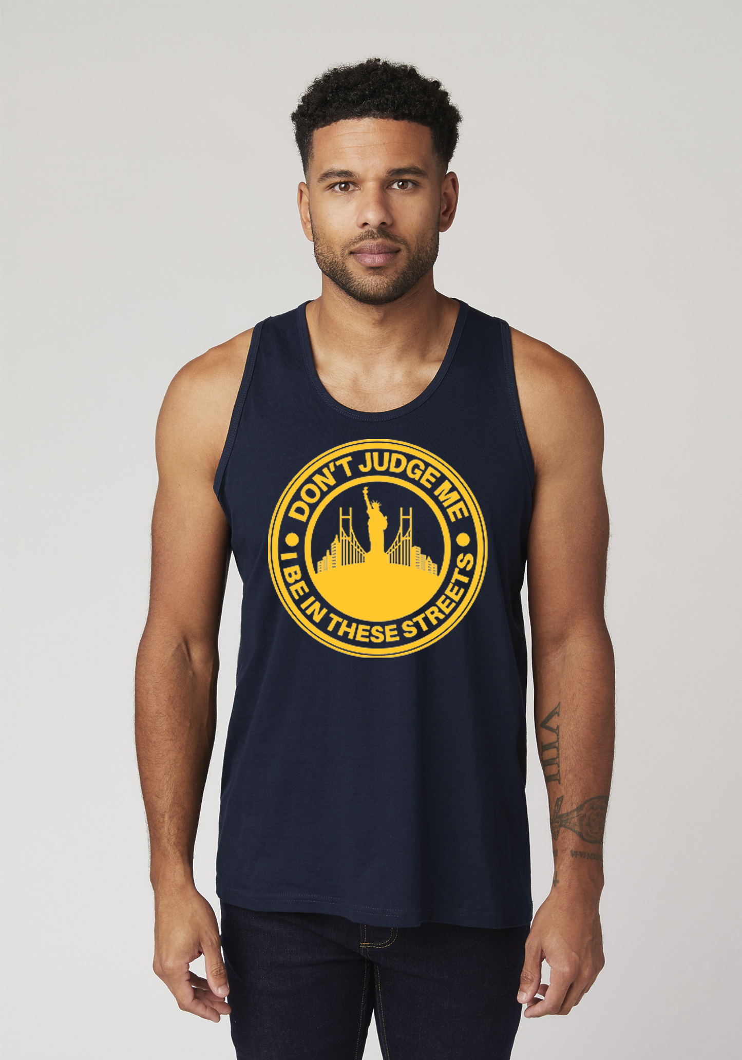 Navy Men's Tank Top - The City