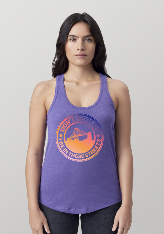 Purple Heather Women's Racerback Tank - The Town