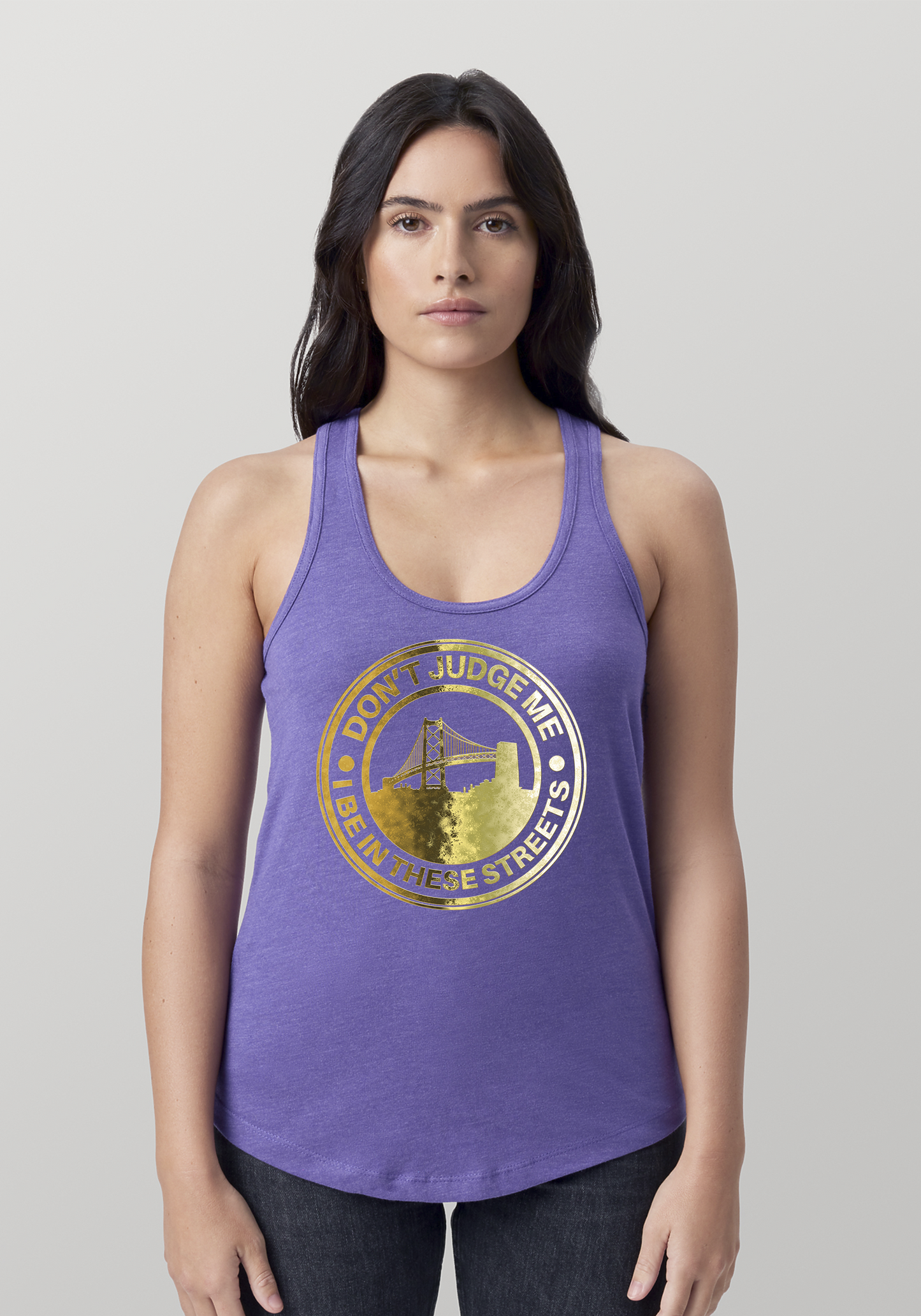 Purple Heather Women's Racerback Tank - The Town