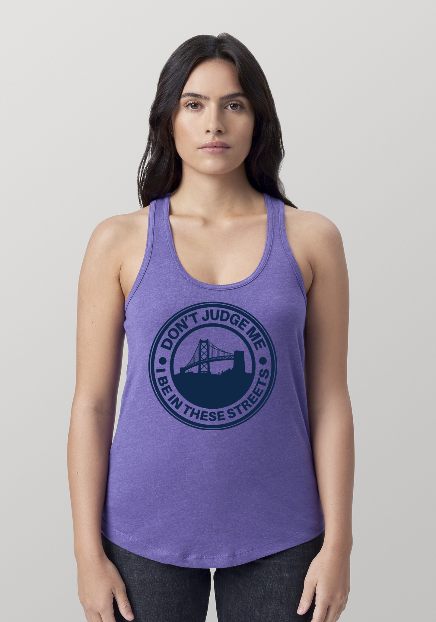 Purple Heather Women's Racerback Tank - The Town