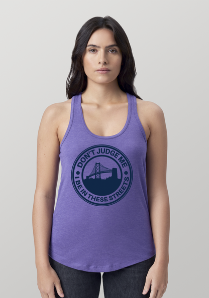 Purple Heather Women's Racerback Tank - The Town