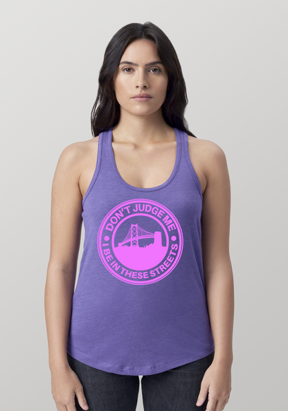 Purple Heather Women's Racerback Tank - The Town