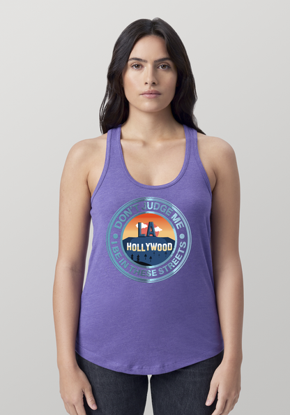 Purple Heather Women's Racerback Tank - Hollywood
