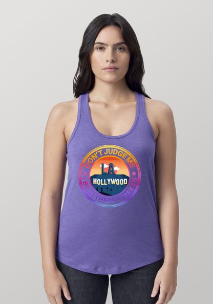 Purple Heather Women's Racerback Tank - Hollywood