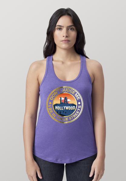 Purple Heather Women's Racerback Tank - Hollywood