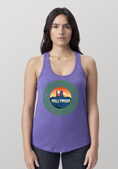 Purple Heather Women's Racerback Tank - Hollywood