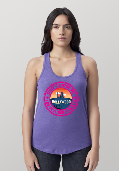 Purple Heather Women's Racerback Tank - Hollywood