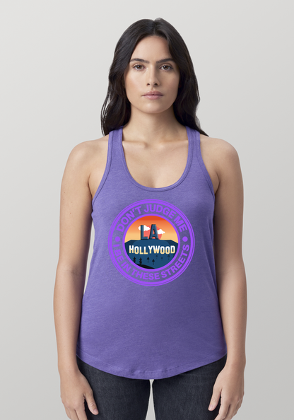 Purple Heather Women's Racerback Tank - Hollywood